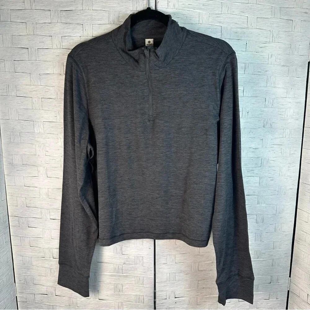90 degrees cropped half zip pullover jacket activewear athleisure casual‎